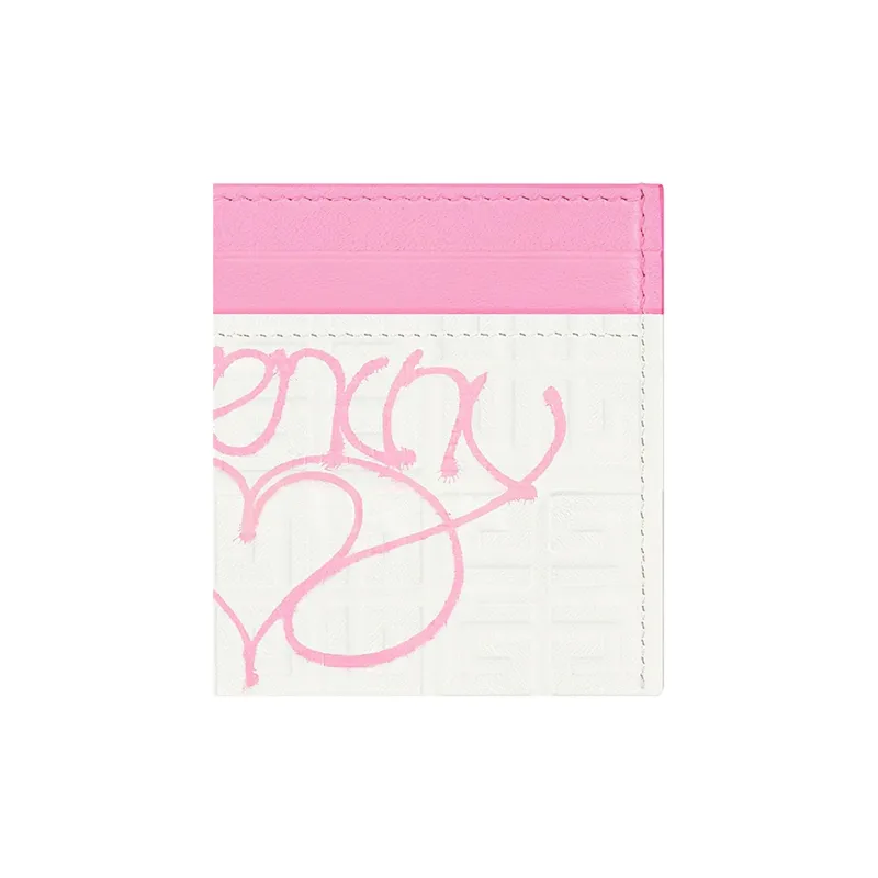 GIVENCHY Chito Collaboration Calfskin Card Holder Women's White/Pink-3