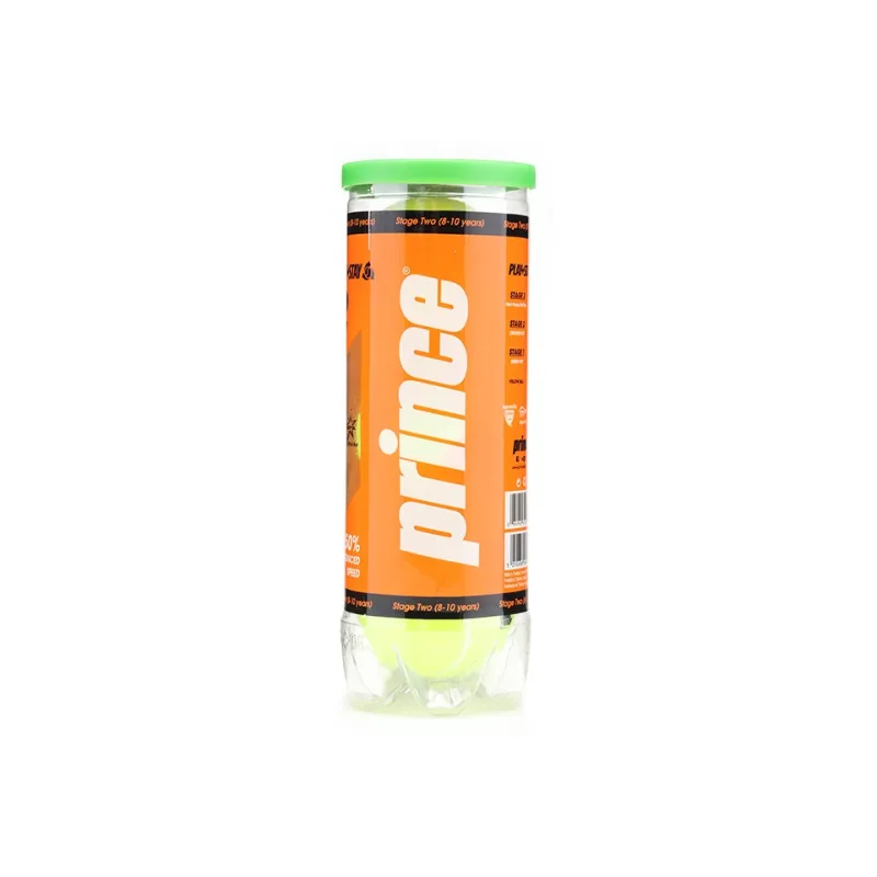 PRINCE Stage 2 Tennis Balls Nylon, Acrylic, Wool Match Ball Competition 3 Pack Green-0