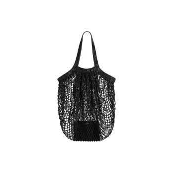 Balenciaga Sheepskin Mesh Bag Handbag Large Size Women's Black