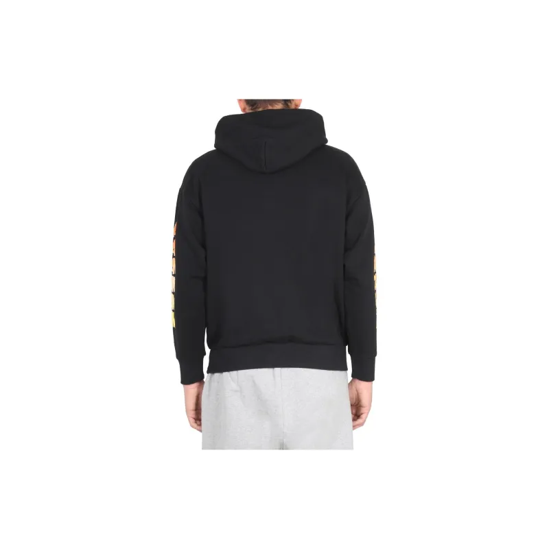 Aries Slogan Printed Drawstring Hoodie-2