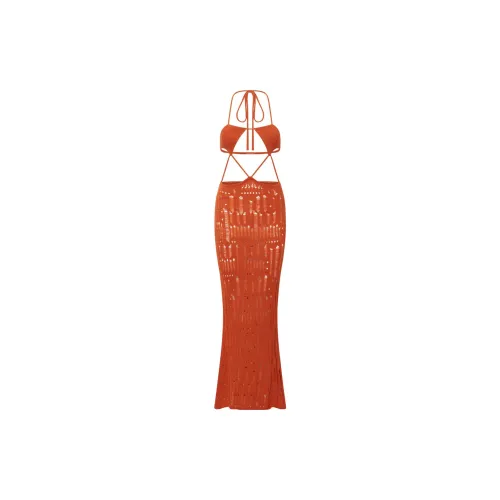 Jaded London Slip Dresses Women's Burnt Orange