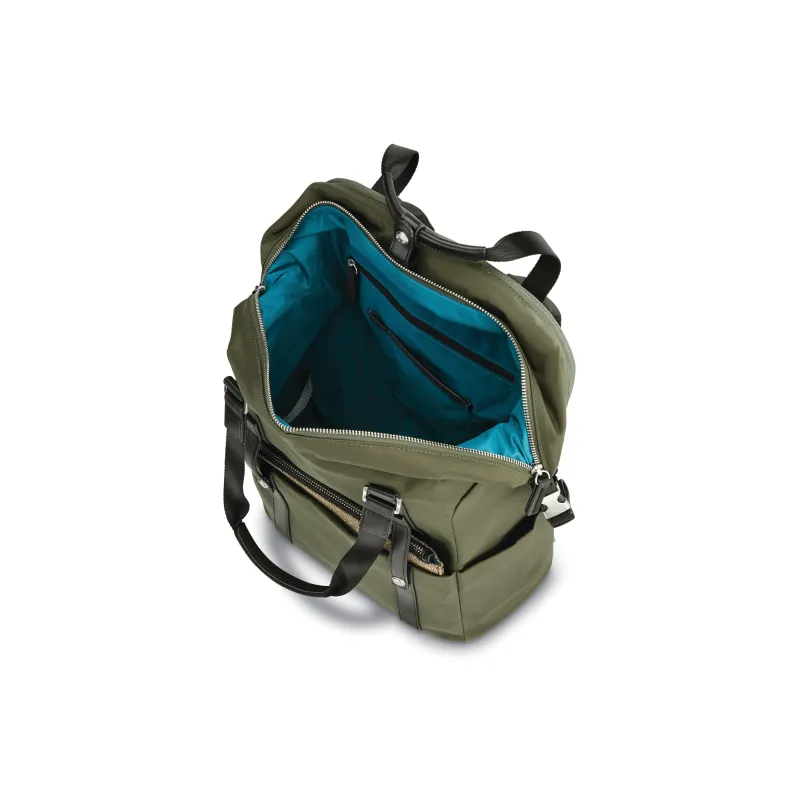 SAMSONITE Nylon Handbag Shoulder Bag Backpack Women's Olive Green-6