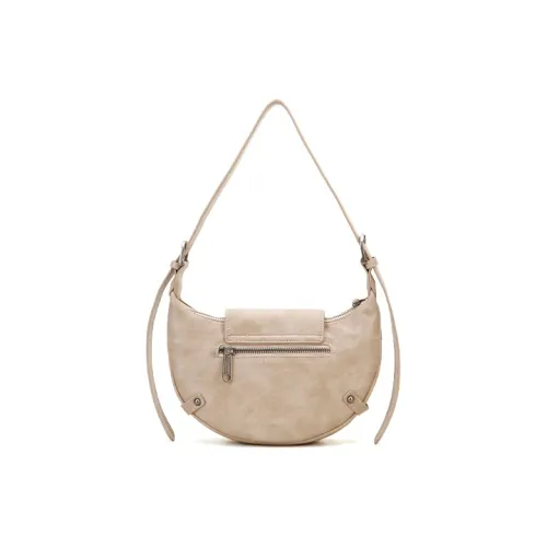 VANWALK PU Portable Crossbody Bag, Shoulder Bag Regular Women's Silver Gray/Beige Apricot/Black