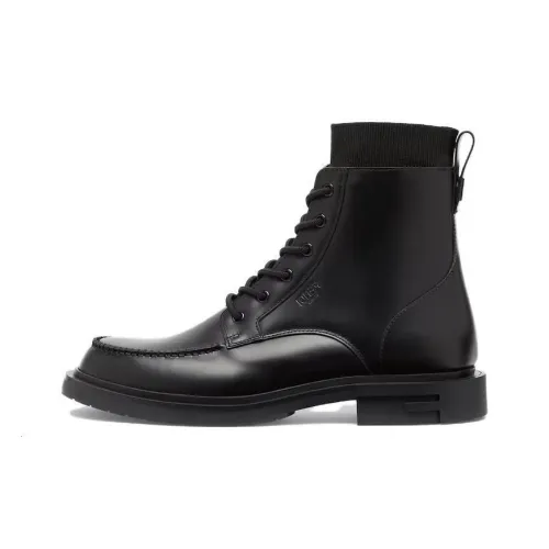 FENDI Frame Martin Boots Men Black