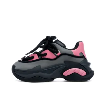 A02 Toby Black Universe Eye Height Increasing Low-Top Chunky Sneakers Women's