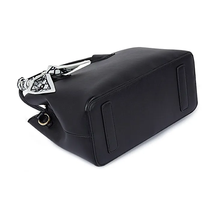 TUCANO Cow Leather One Shoulder Handbag Medium Size Women's Classic Black-4
