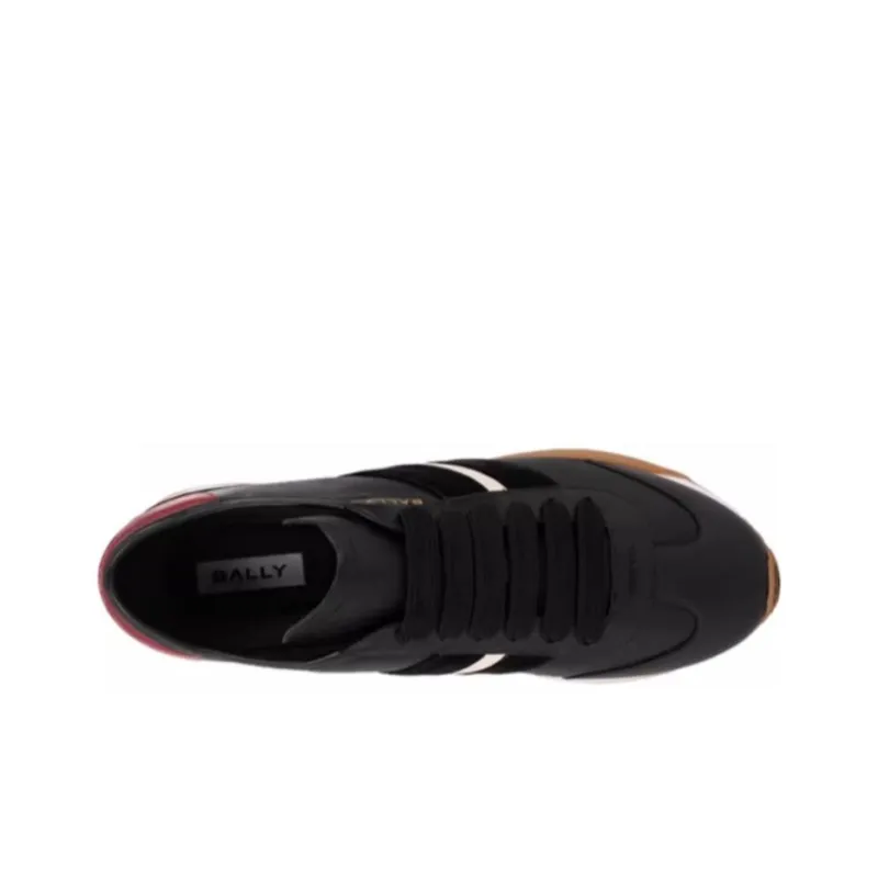 BALLY Sussex Side-stripe Leather Sneakers-3