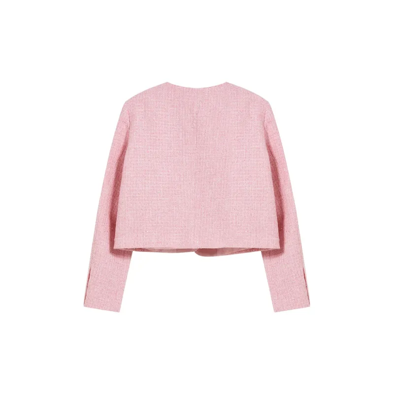 WESTLINK Cropped Coat Women's Pink-1