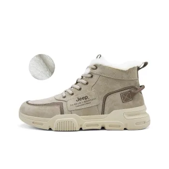 Jeep Warm Fleece Lined Padded Shoes Martin Boot Men's Sand