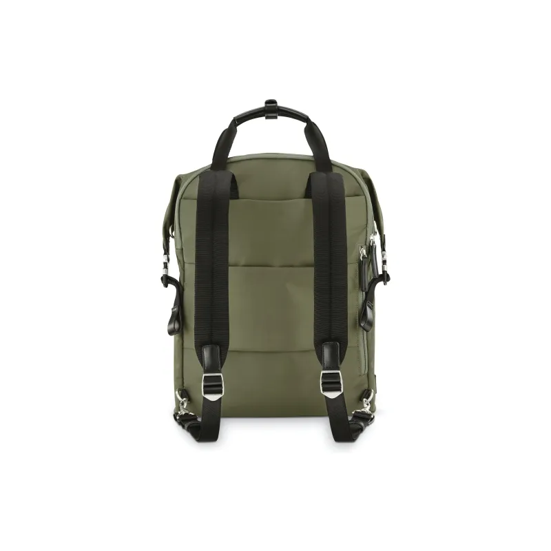 SAMSONITE Nylon Handbag Shoulder Bag Backpack Women's Olive Green-3