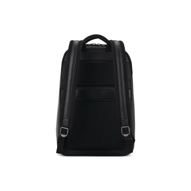 SAMSONITE Leather Laptop Backpack Men's Black-2