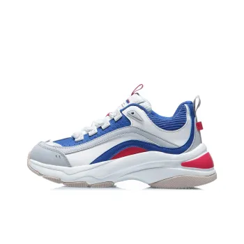 LiNing Aurora WindWalker Anti Slip Wear Resistant Low Top Chunky Sneakers Women's Royal Blue