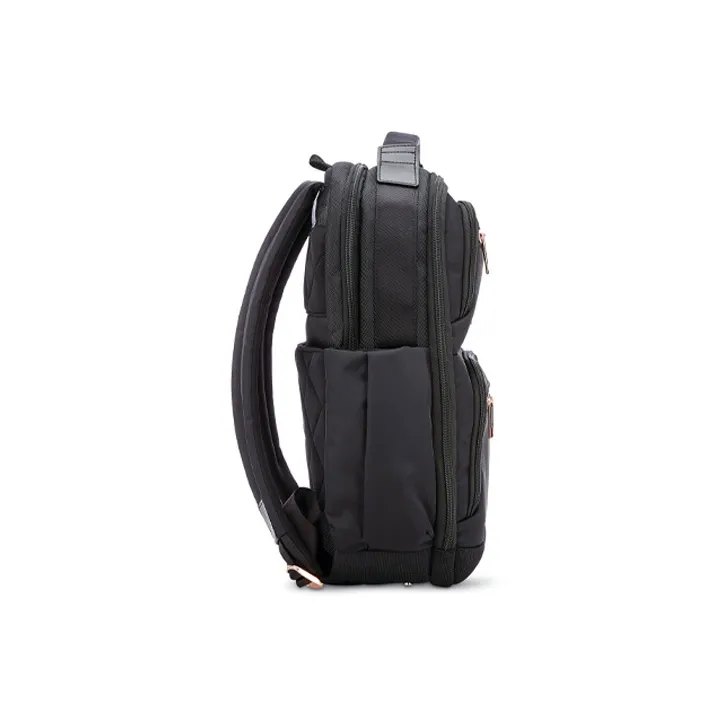 SAMSONITE Nylon Backpack Women's Black With Rose Gold Accents-1