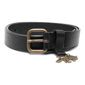 DIESEL D-Vina Logo-charm Leather Belt