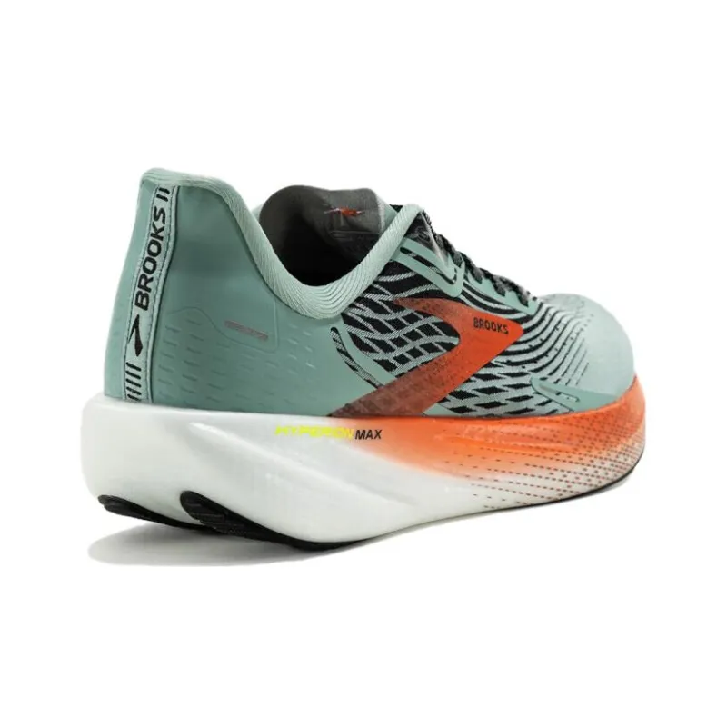 Brooks Hyperion Ma Cushioning Anti Slip Wear Resistant Breathability Low Top Marathon Running Shoes Men's Green Orange-2