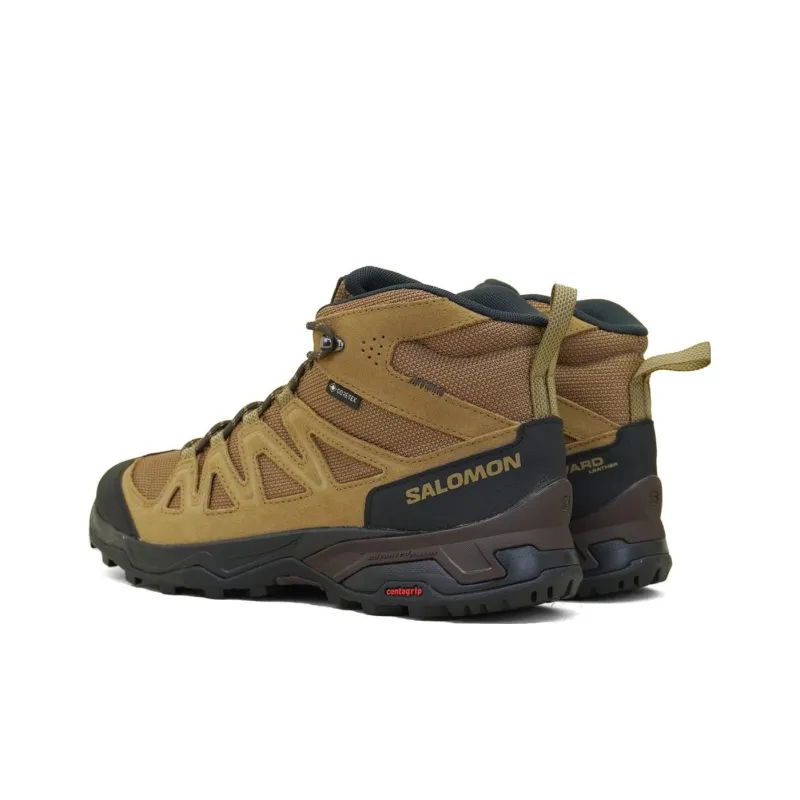 SALOMON X Ward Cushioning Mid-Top Outdoor Shoes Men's Burnt Earth Tone-2