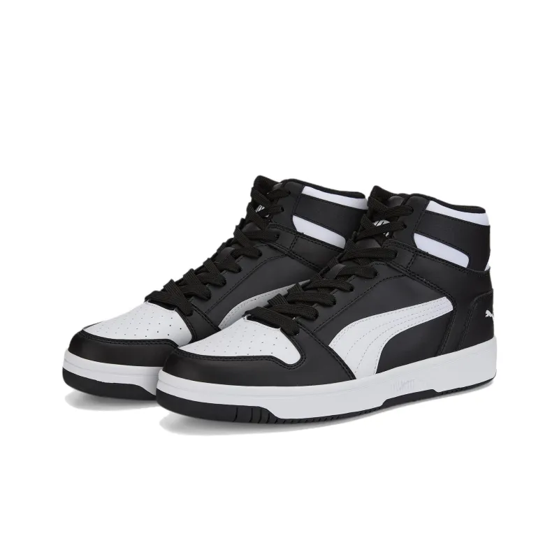 PUMA Rebound Layup High Top Sneakers 'Black White'-2