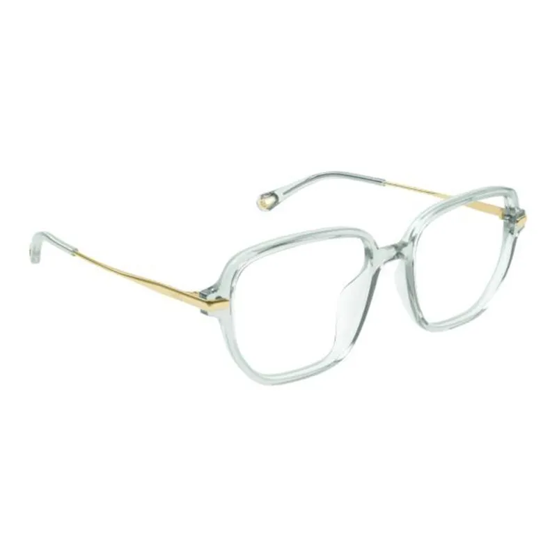 Chloe Acetate Irregular Shape Eyeglass Frames Women's Green-1