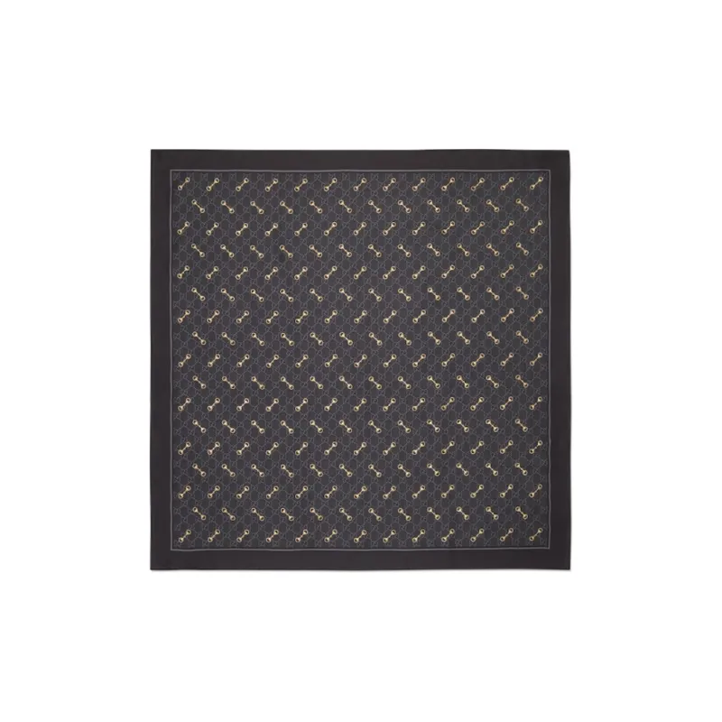 GUCCI Gg Printed Horsebit Scarf-0