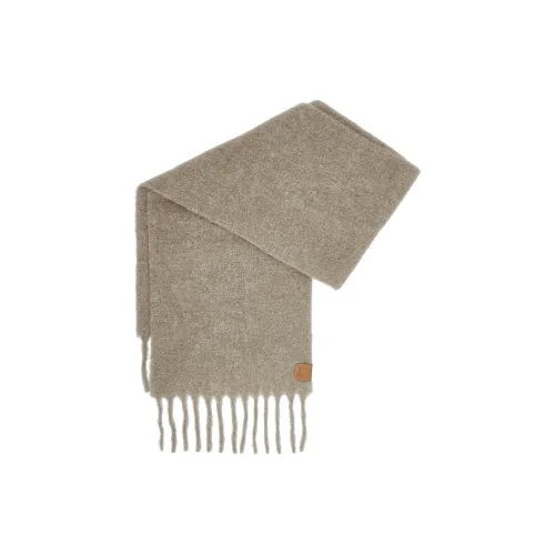 LOEWE Knit Scarves Unisex Brown