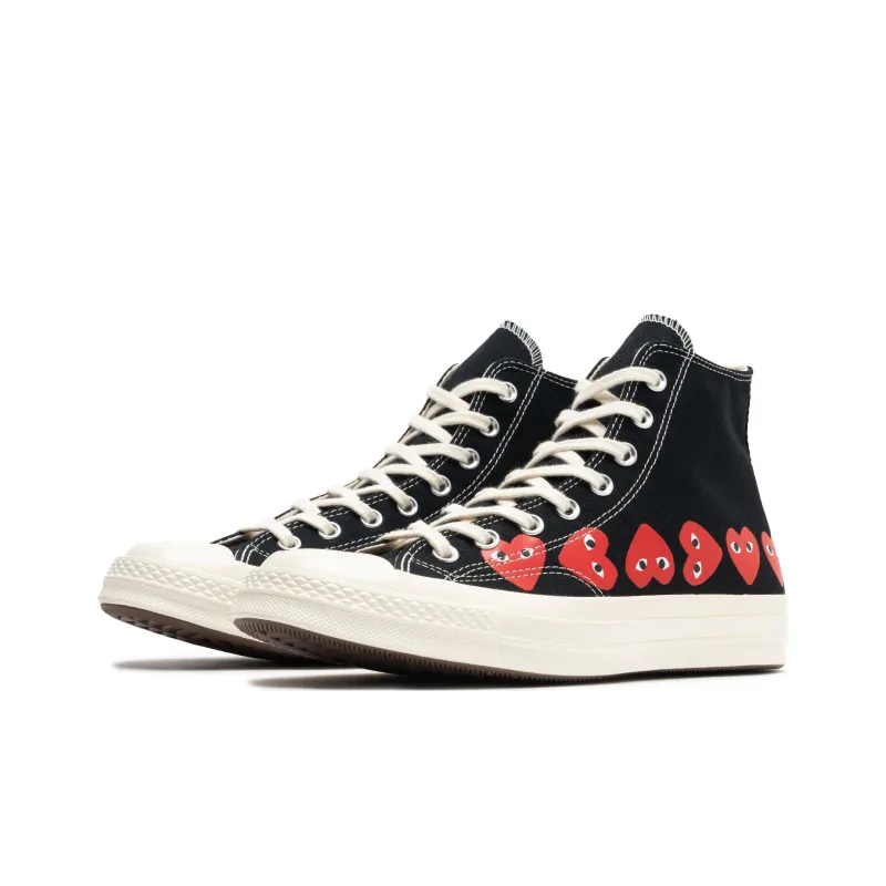 Chuck 70 Comme Des Garçons Play X Converse High 'Multi Heart Black'-2