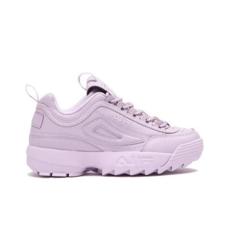 FILA Disruptor Cushioning Wear-Resistant Low-Top Chunky Sneakers Unisex Purple-1