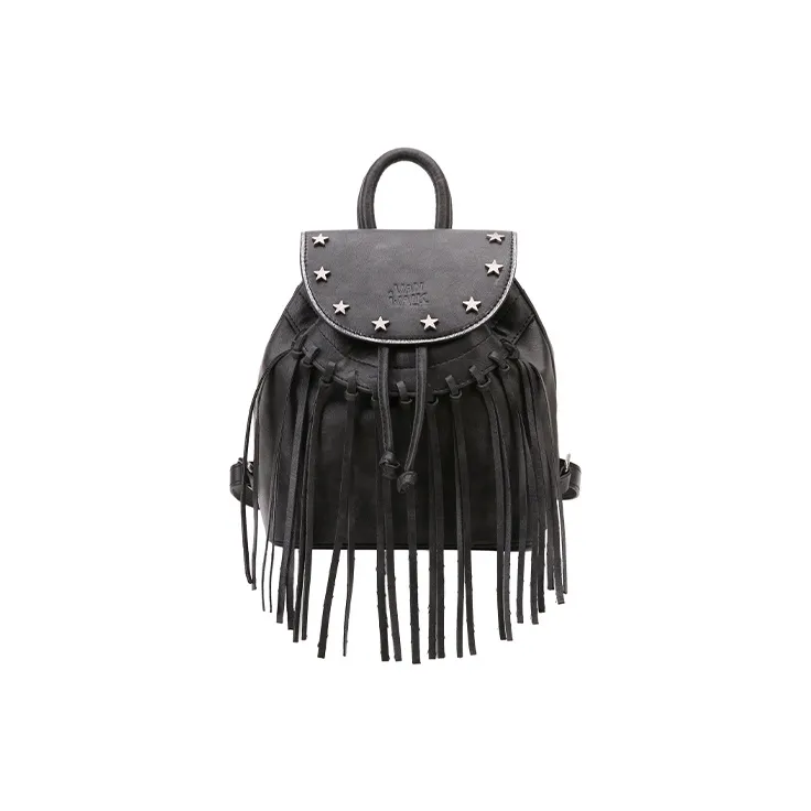 VANWALK PU Backpack Regular Women's Brown/Silver/Black-9
