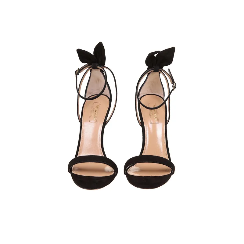 AQUAZZURA Bow Tie 105mm Bow Sandals-4