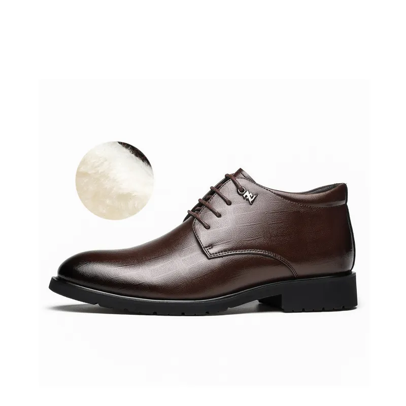 CHINT Dress Shoes Men Mid Top Black/Brown-5