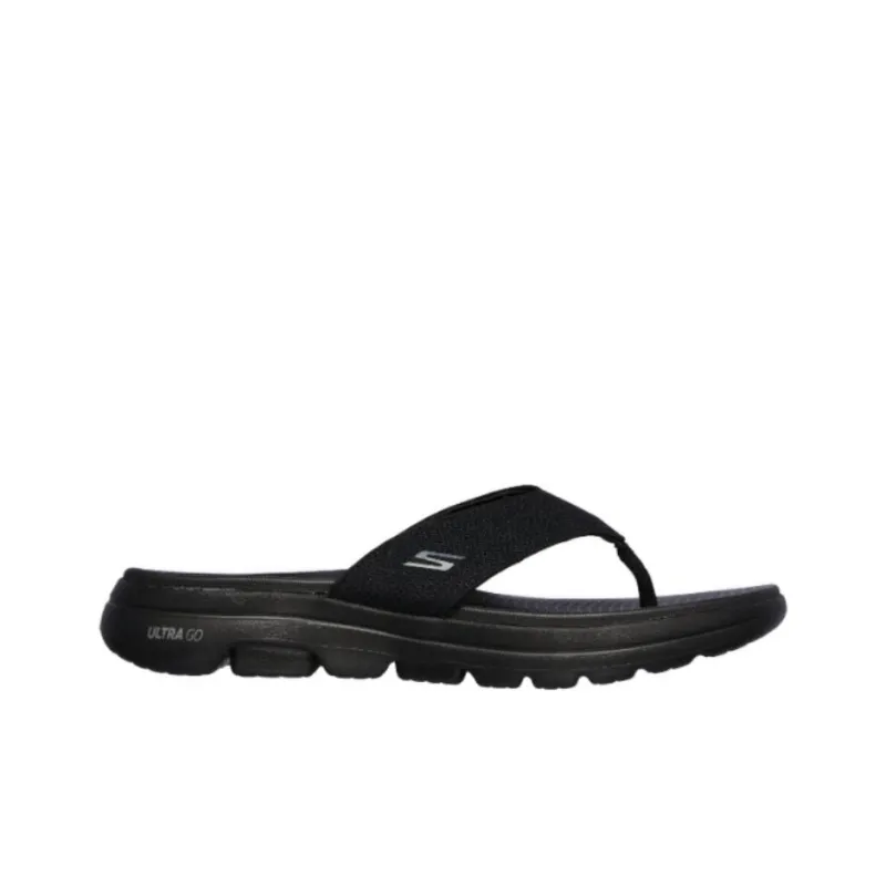 Skechers Go Walk 5 Slip-Resistant Abrasion-Resistant Flip Flops Men's Black-1