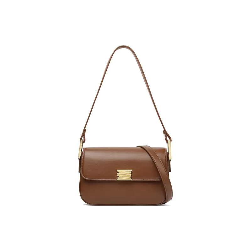 TUCANO With Cow Leather And PU Crossbody Bag, Shoulder Bag Trumpets Women's Brown-0