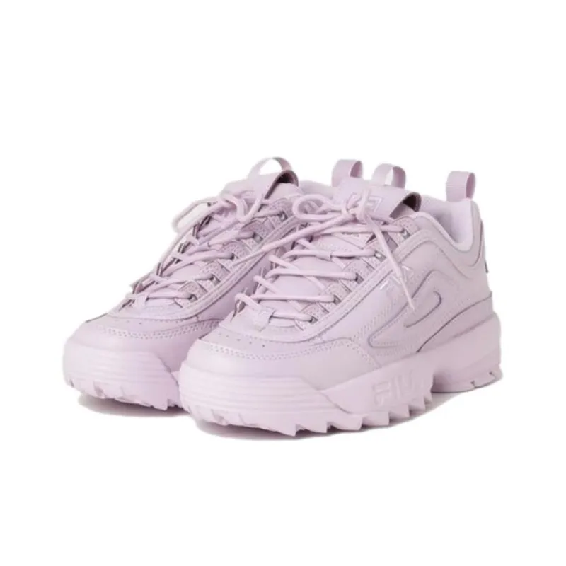FILA Disruptor Cushioning Wear-Resistant Low-Top Chunky Sneakers Unisex Purple-2