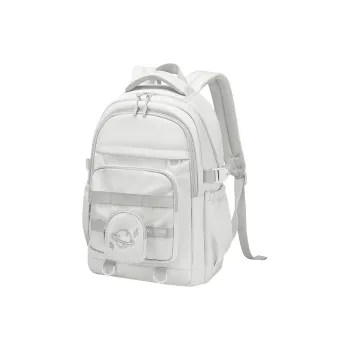 V.NINE Fabric 15-Inch Backpack For Women's And Men Graduates Travel Backpack Backpack Large Size Unisex Moon Rock Gray