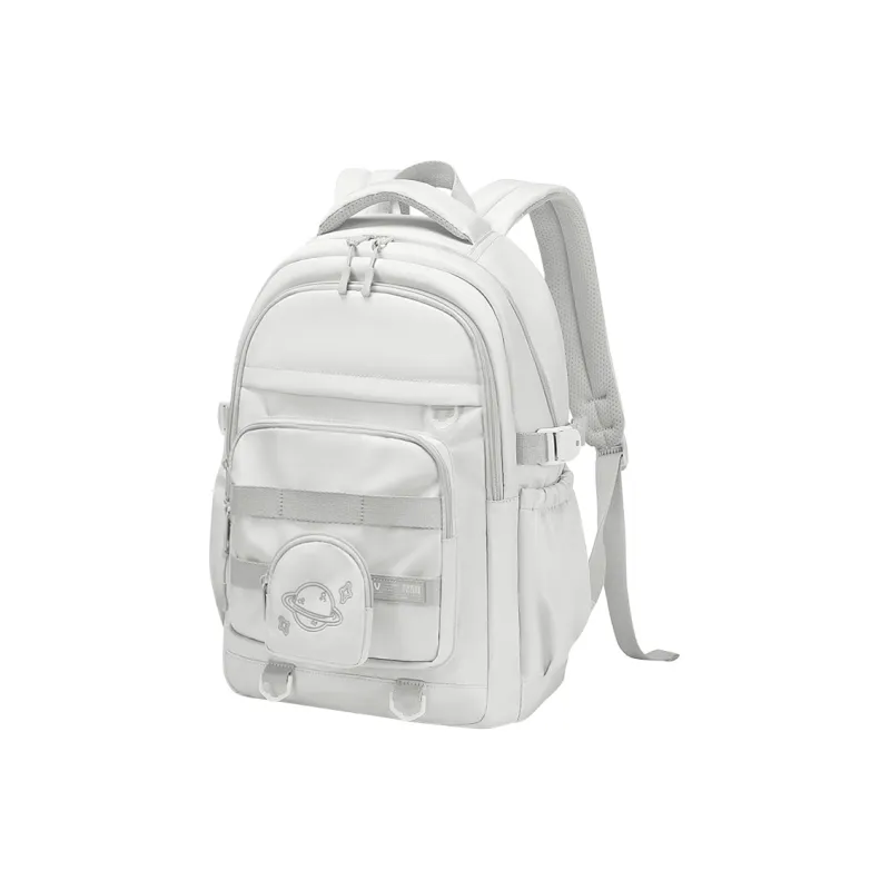 V.NINE Fabric 15-Inch Backpack For Women's And Men Graduates Travel Backpack Backpack Large Size Unisex Moon Rock Gray-0