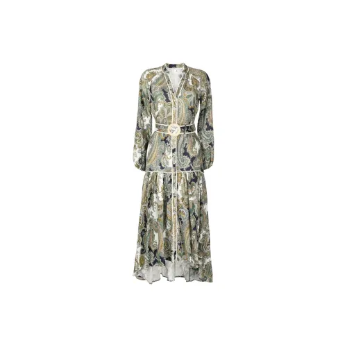 VERONICA BEARD Paisley-print Belted Dress