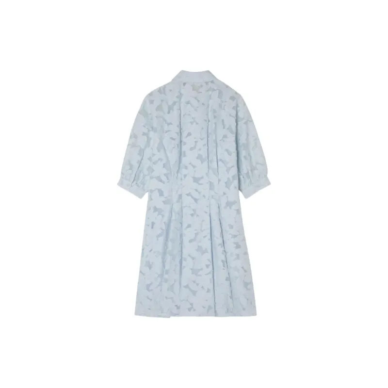 CLUB MONACO Short-Sleeved Dresses Women's Cream Blue-1