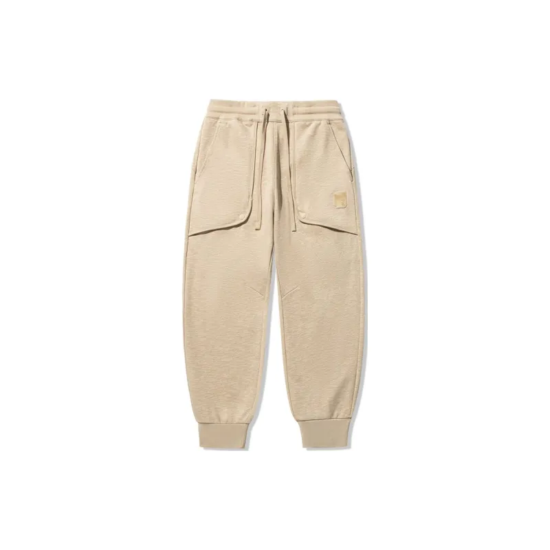 LiNing Li Ning X Jackie Chan Co branded Kung Fu Series Knitted Sweatpants Men's Aromatic Apricot-1