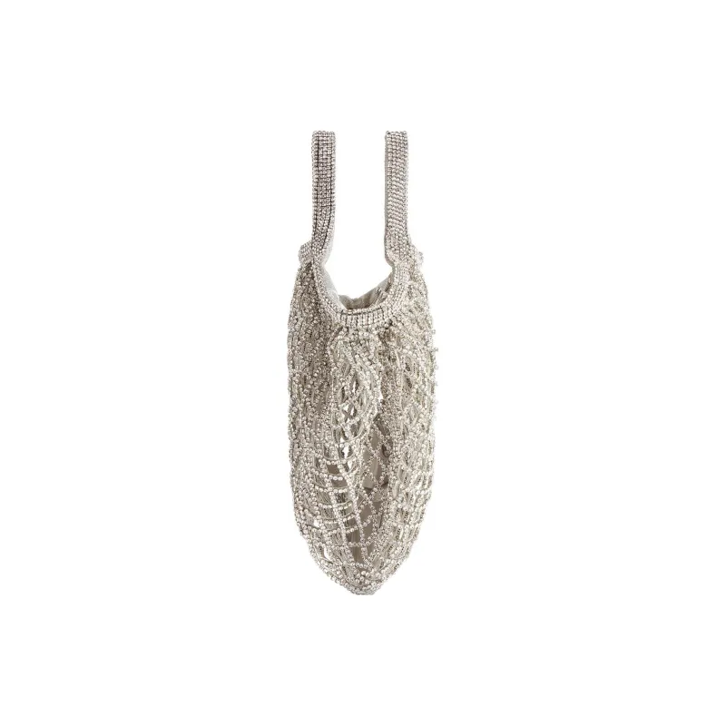 Balenciaga Sheepskin Mesh Bag Handbag Trumpets Women's Silver-2