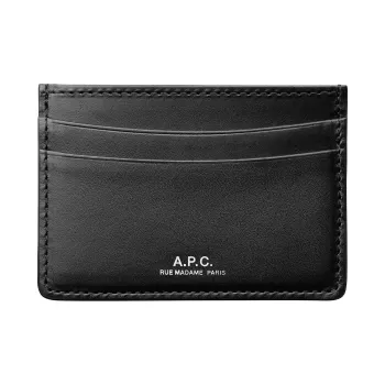A.P.C Leather Card Holder Men's Black