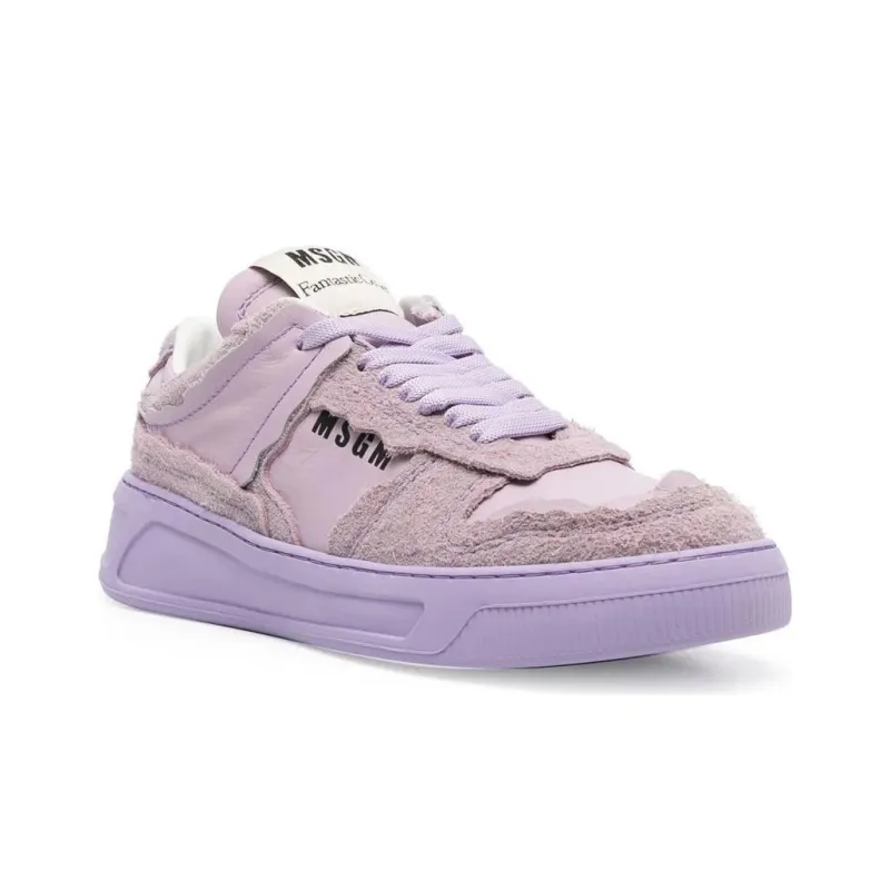 MSGM Low Top Skateboard Shoes Men's Purple-2