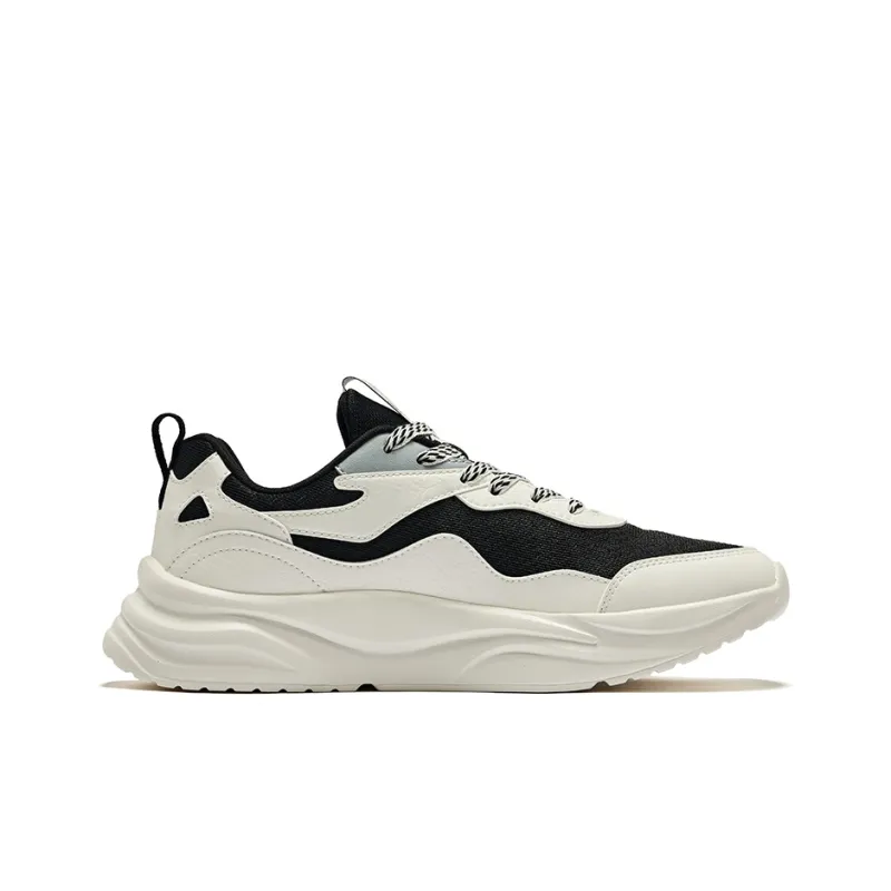 Erke Andong 1.0 Cushioning Wear Resistant Low Top Casual Shoes Men's Jet Black Microcrystal White-1