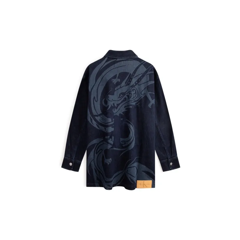 CALVIN KLEIN Denim Jacket Men's Denim Dark Blue-1