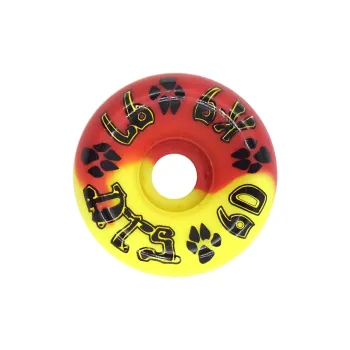 DOGTOWN Skateboard Wheels Land Surfboards 60mm X 97a-Red/Yellow Swirl