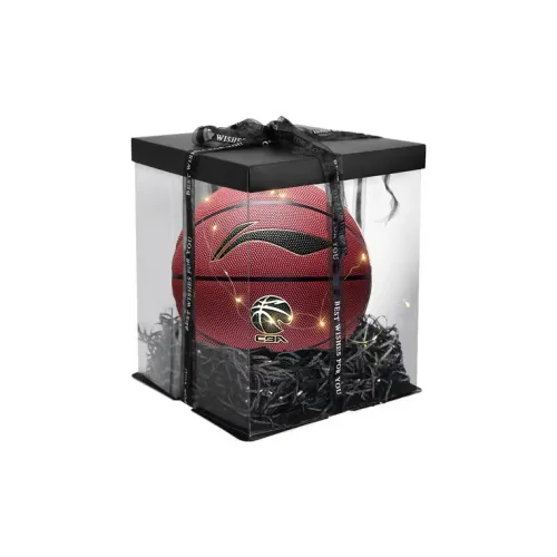 LiNing CBA Collection PU Basketball Brown Red Size 7 Ball Training Unisex