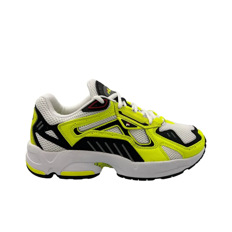 FILA Durable Breathable Low Top Running Shoes Men's Yellow White-1