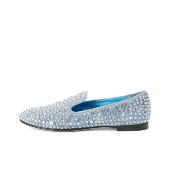 Giuseppe Zanotti Evangeline Rhinestone embellished Suede Loafers Women's