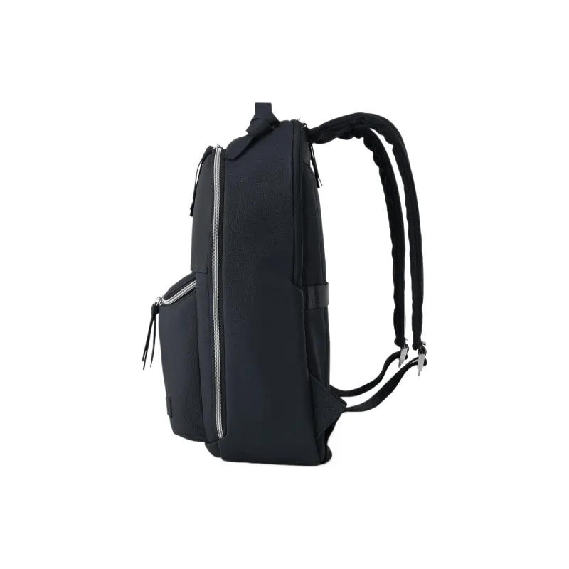 SAMSONITE Leather Backpack Women's Navy-1