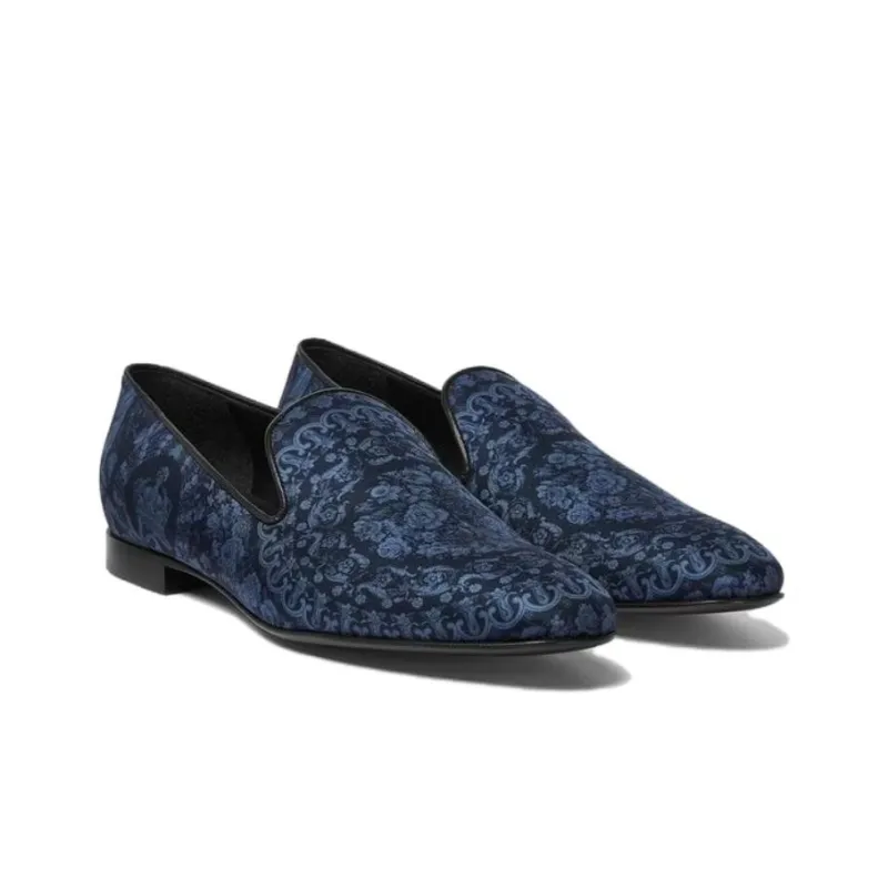 VERSACE Barocco-print Silk Slippers-2