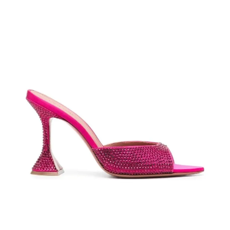 AMINA MUADDI Lupita 100mm Crystal-embellished Mules-1