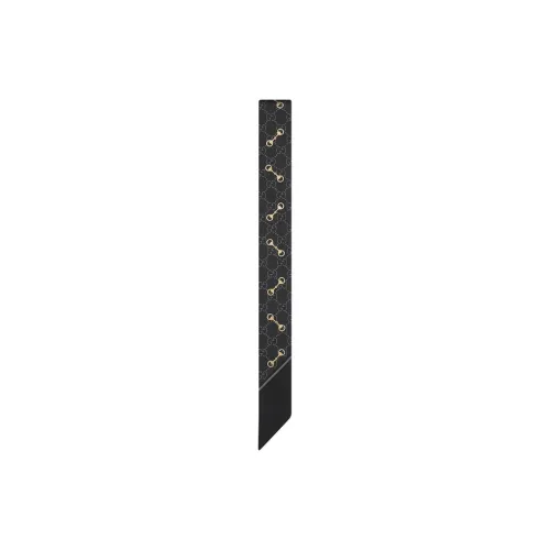GUCCI Silk Scarves Women's Black